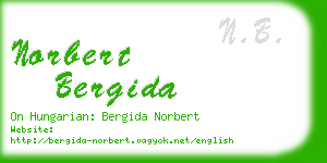 norbert bergida business card